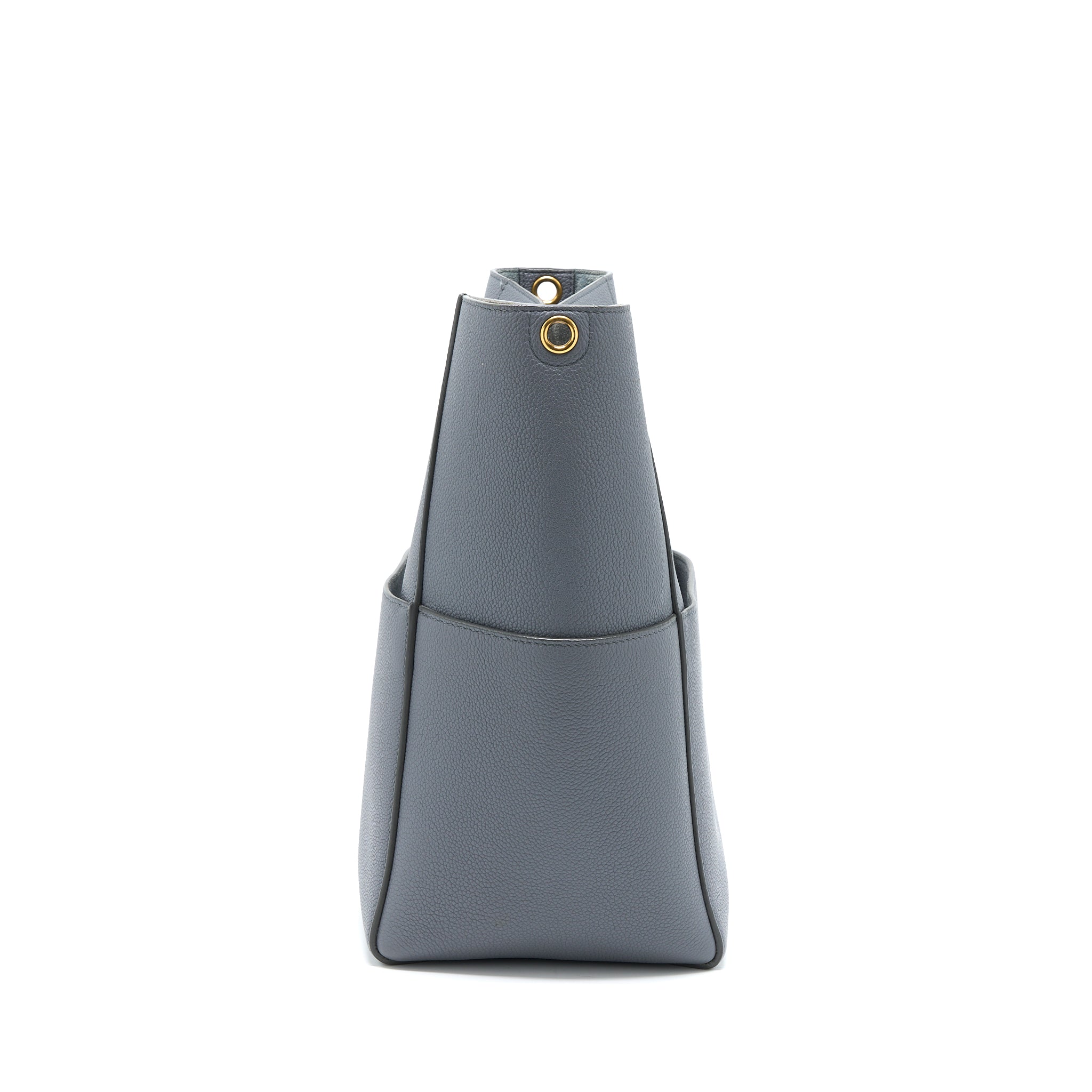 CELINE SANGLE BUCKET BAG CALFSKIN GREY GHW