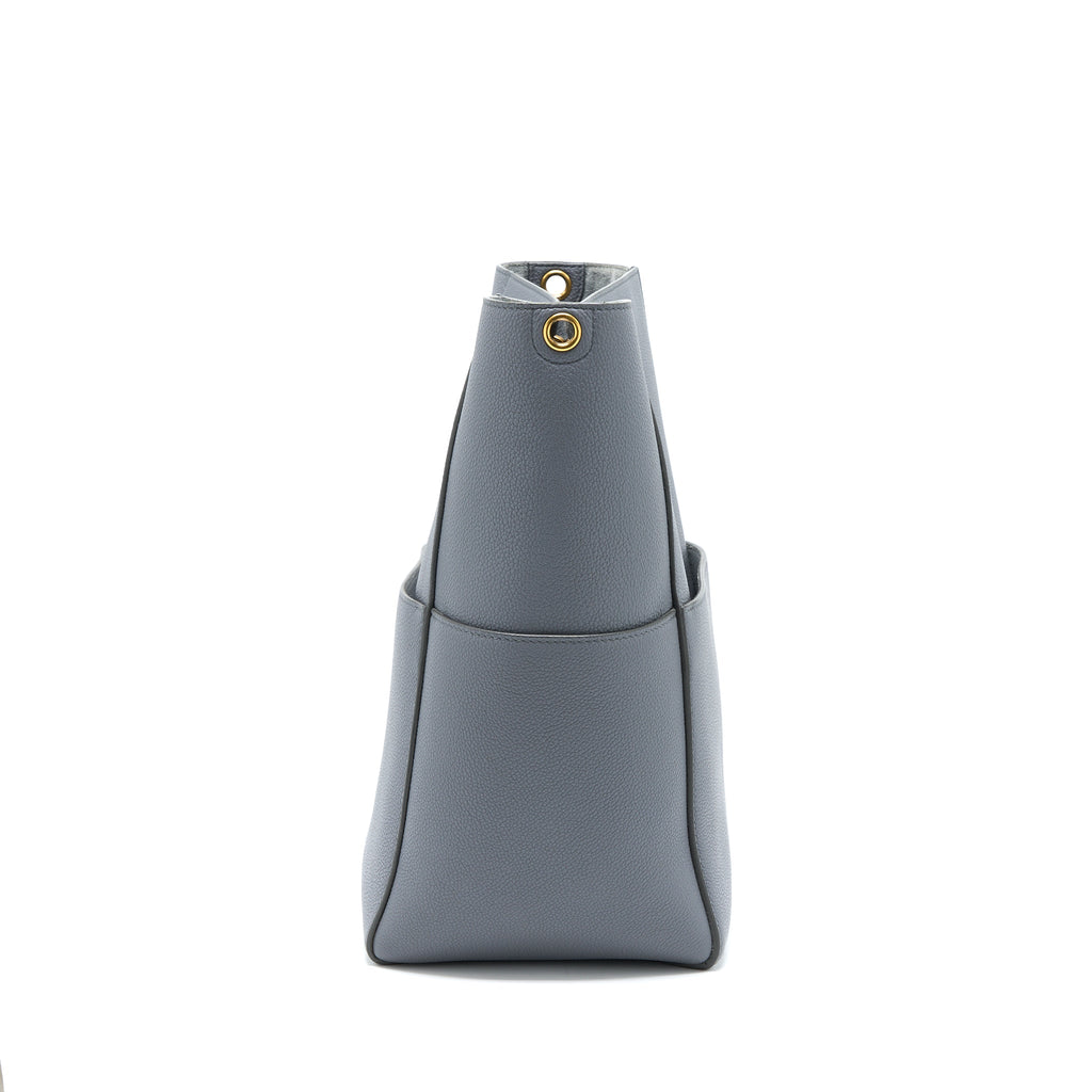 CELINE SANGLE BUCKET BAG CALFSKIN GREY GHW