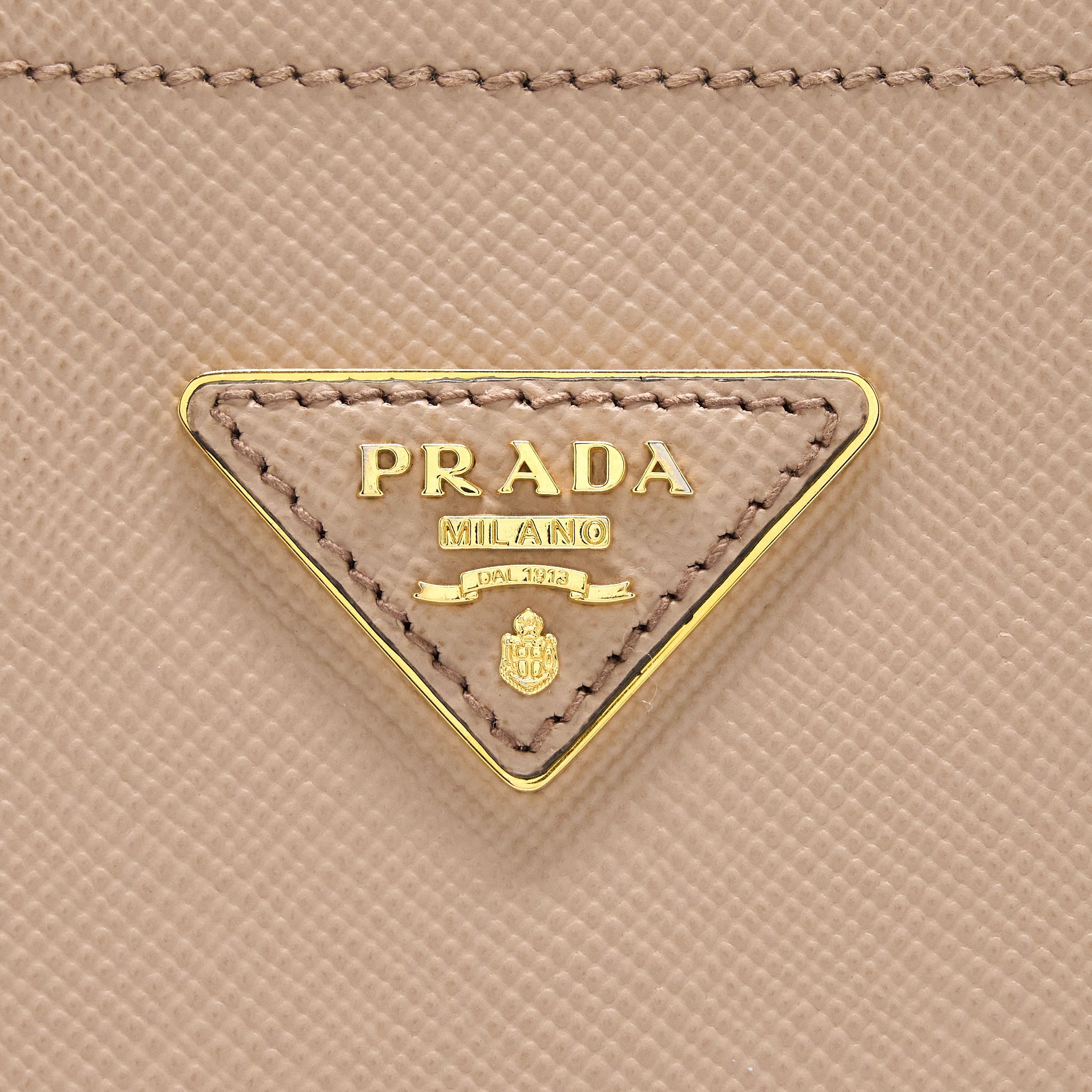 PRADA SAFFIANO PANIER BAG CIPRIA/ NERO GHW