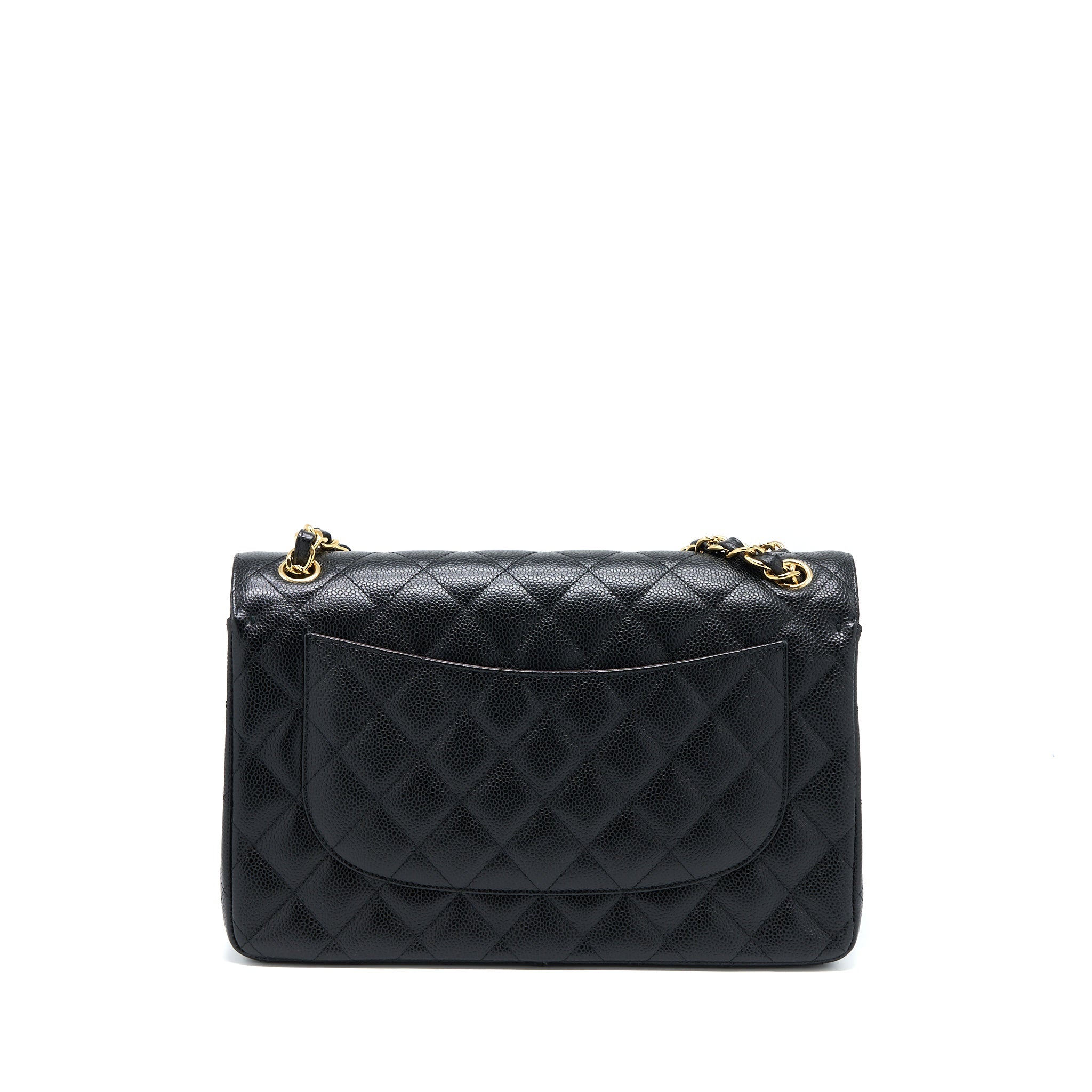 CHANEL JUMBO CLASSIC DOUBLE FLAP BAG CAVIAR BLACK GHW