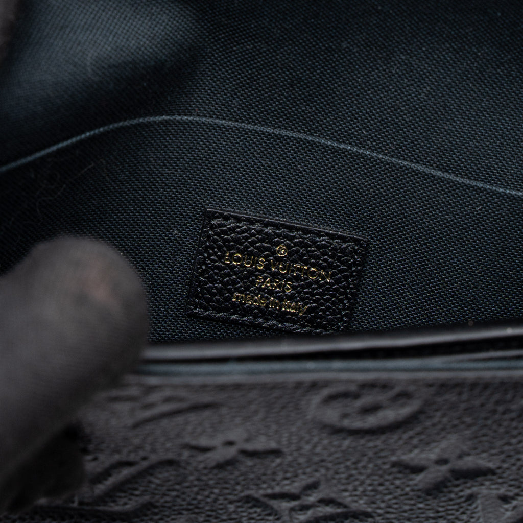 LOUIS VUITTON FELICIE POCHETTE MONOGRAM EMPREINTE BLACK GHW