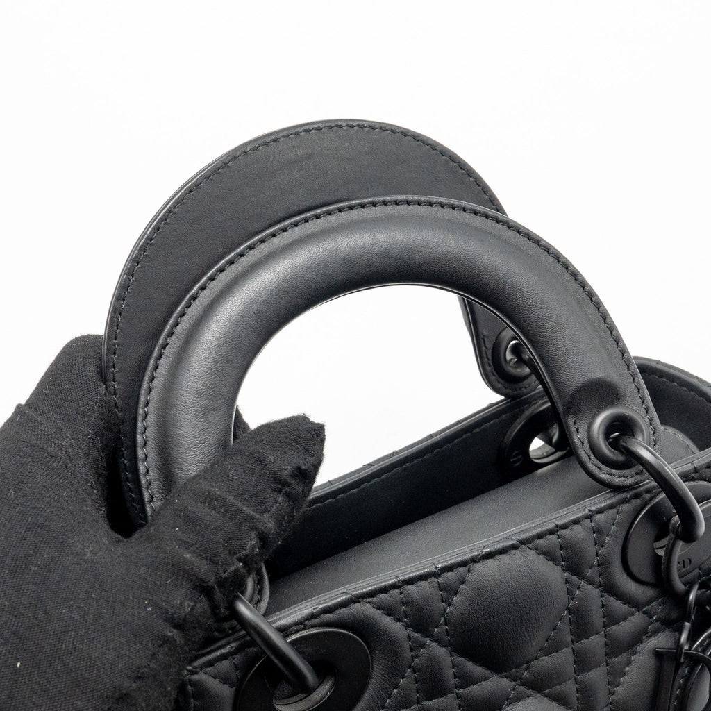 DIOR MINI LADY DIOR CALFSKIN SO BLACK