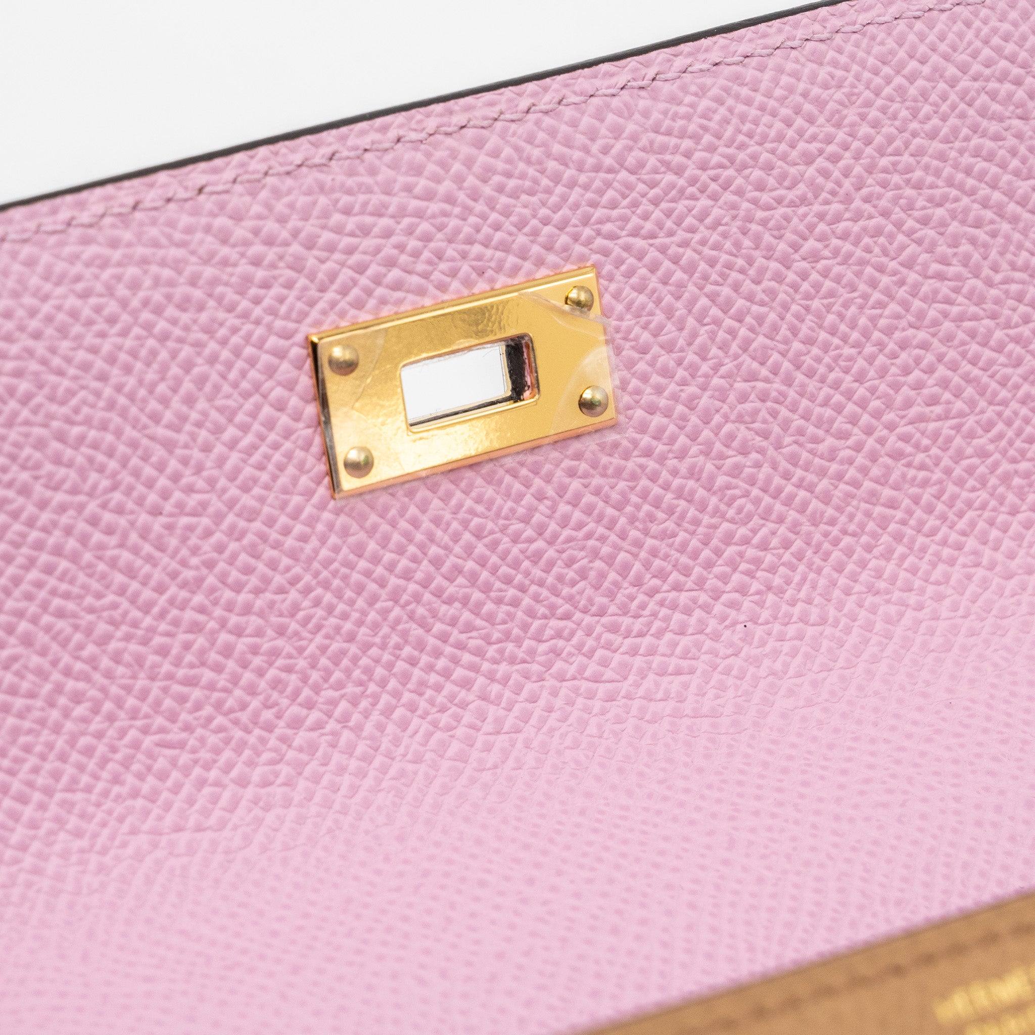 HERMES KELLY TO GO EPSOM CHAI/ MAUVE SYLVESTRE GHW