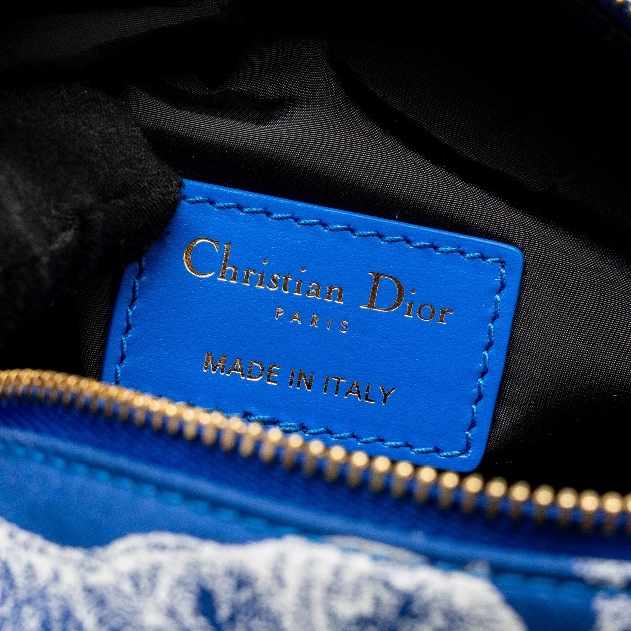DIOR SMALL DIORTRAVEL NOMAD POUCH TECHNICAL FABRIC BLUE LGHW