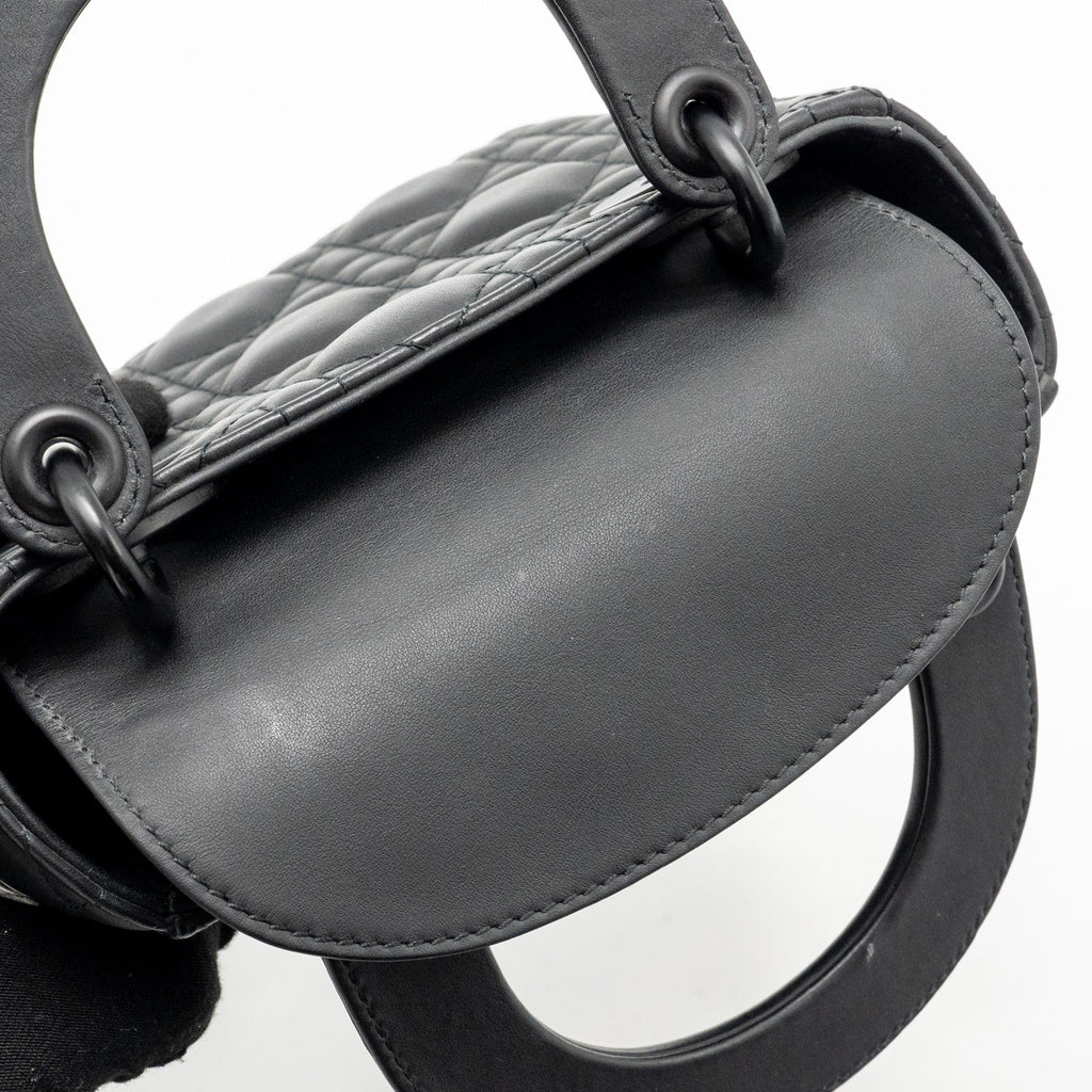 DIOR MINI LADY DIOR CALFSKIN SO BLACK