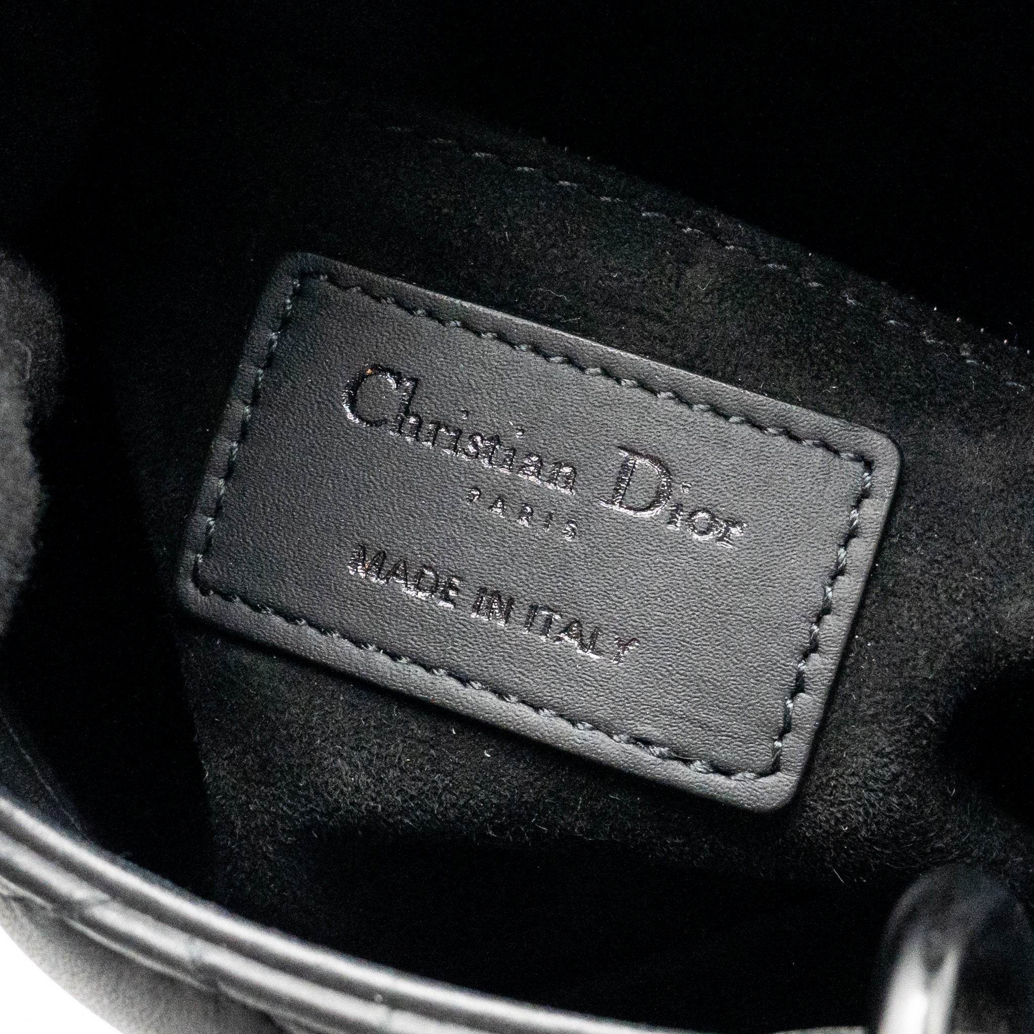 DIOR MINI LADY DIOR CALFSKIN SO BLACK