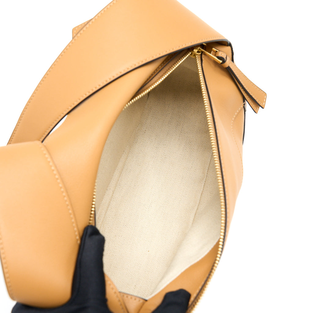 LOEWE PUZZLE HOBO BAG NAPPA CALFSKIN WARM DESERT GHW