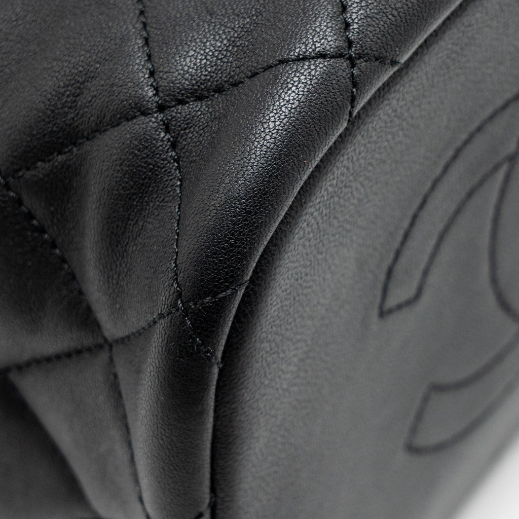 CHANEL QUILTED METALLIC BUBBLE BACKPACK LAMBSKIN BLACK MULTICOLOUR HARDWARE