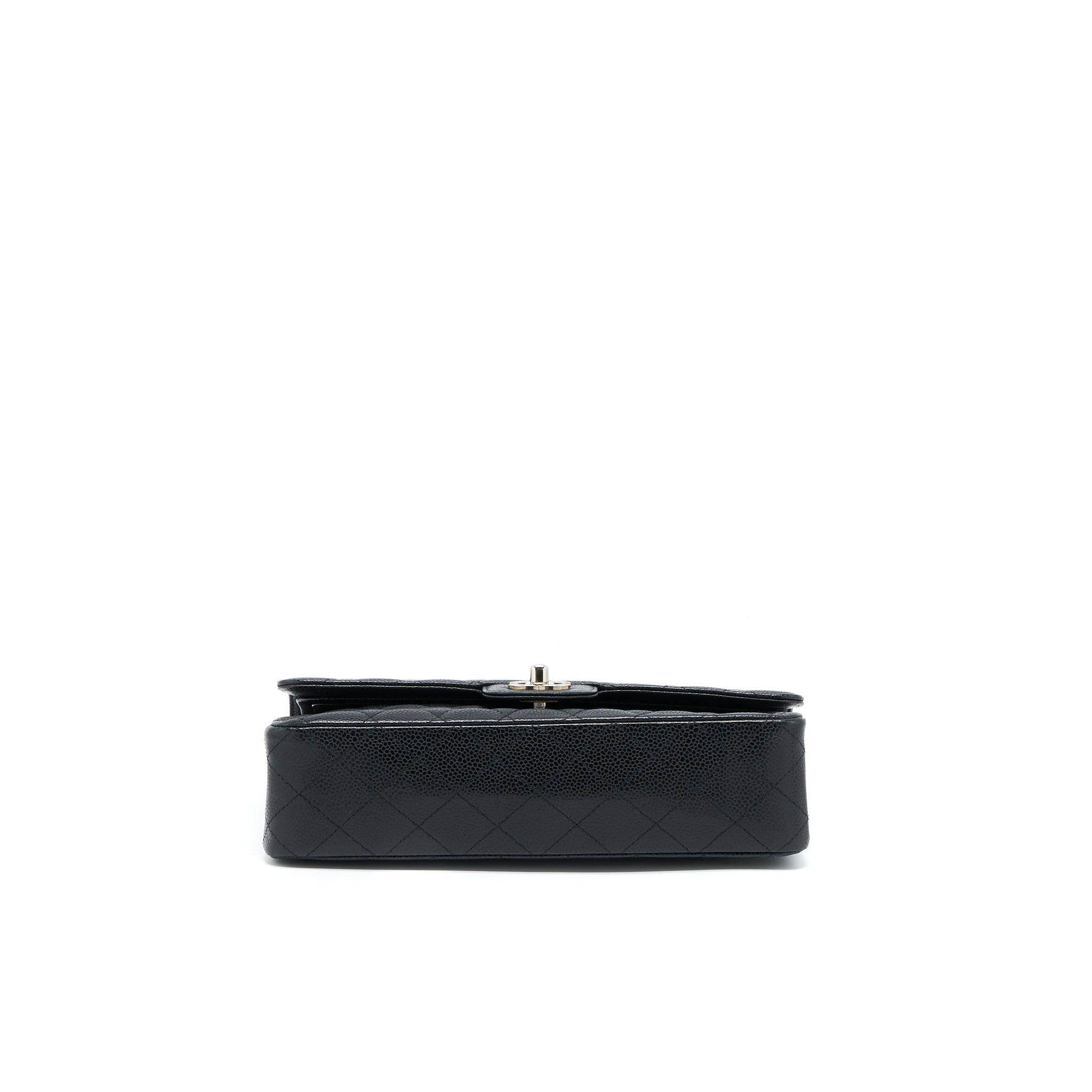 CHANEL MEDIUM CLASSIC DOUBLE FLAP BAG CAVIAR BLACK SHW