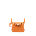 HERMES MINI LINDY CLEMENCE ORANGE SHW