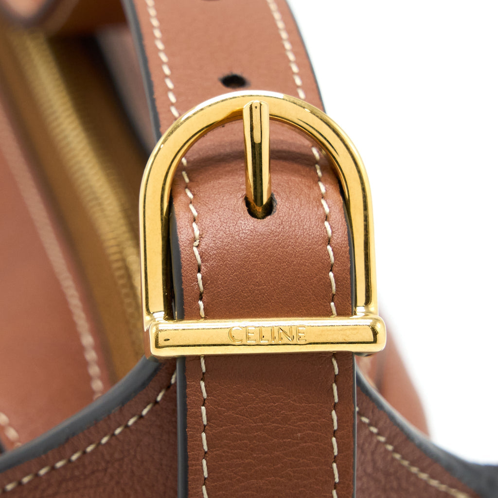 CELINE MEDIUM ROMY SUPPLE CALFSKIN TAN GHW
