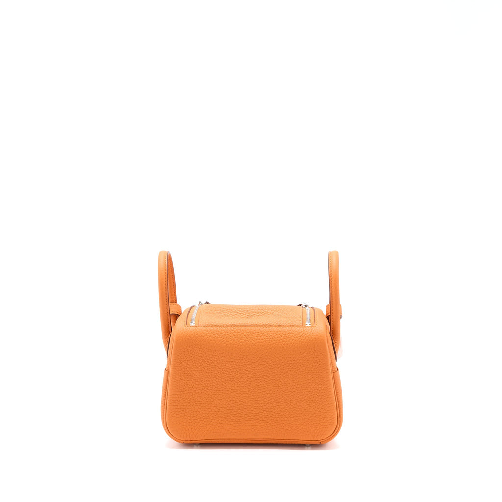 HERMES MINI LINDY CLEMENCE ORANGE SHW