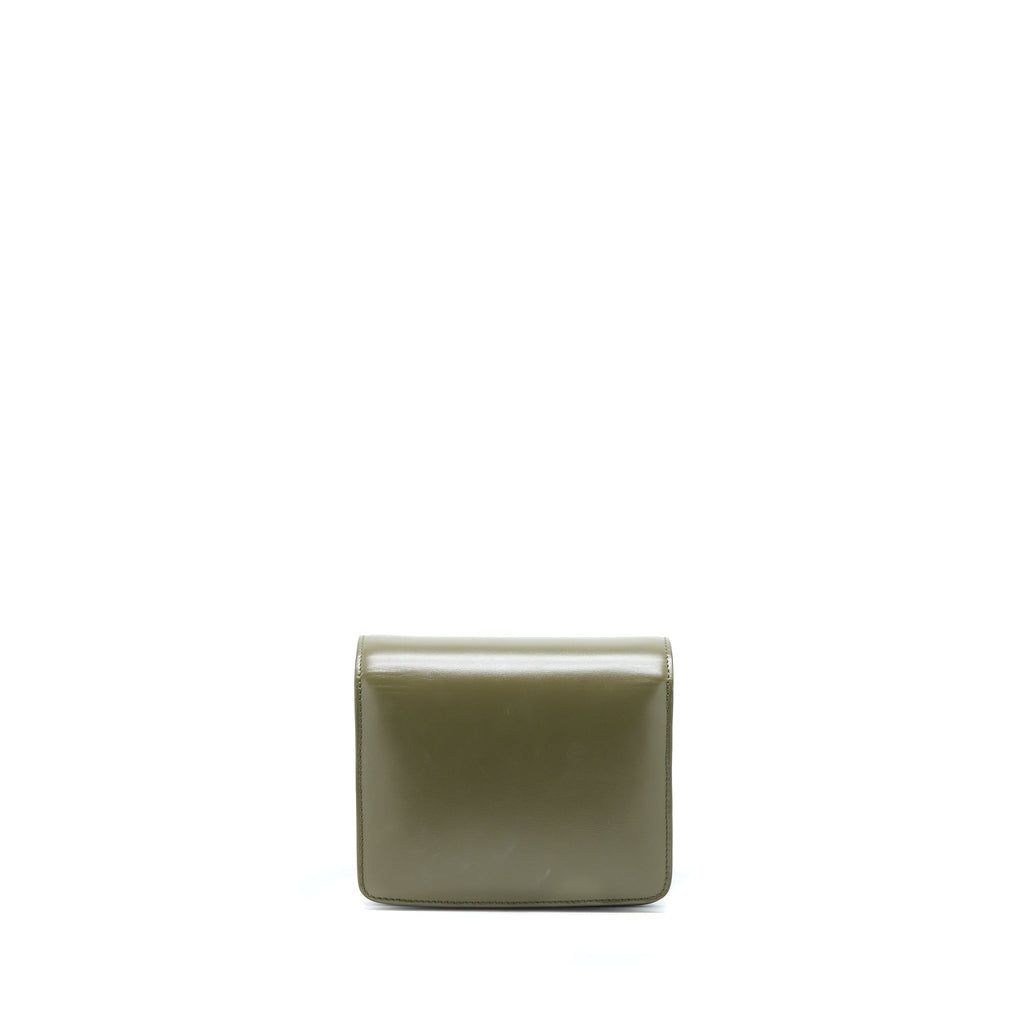 CELINE SMALL CLASSIC BAG BOX CALFSKIN ARMY GREEN GHW