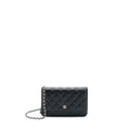 CHANEL CLASSIC WALLET ON CHAIN CAVIAR BLACK SHW (MICROCHIP)