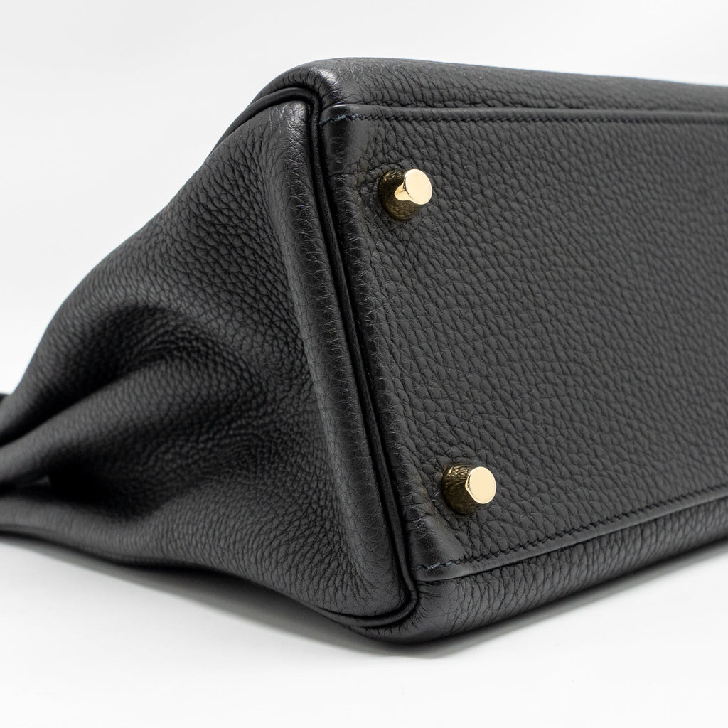 HERMES KELLY 28 TOGO BLACK GHW