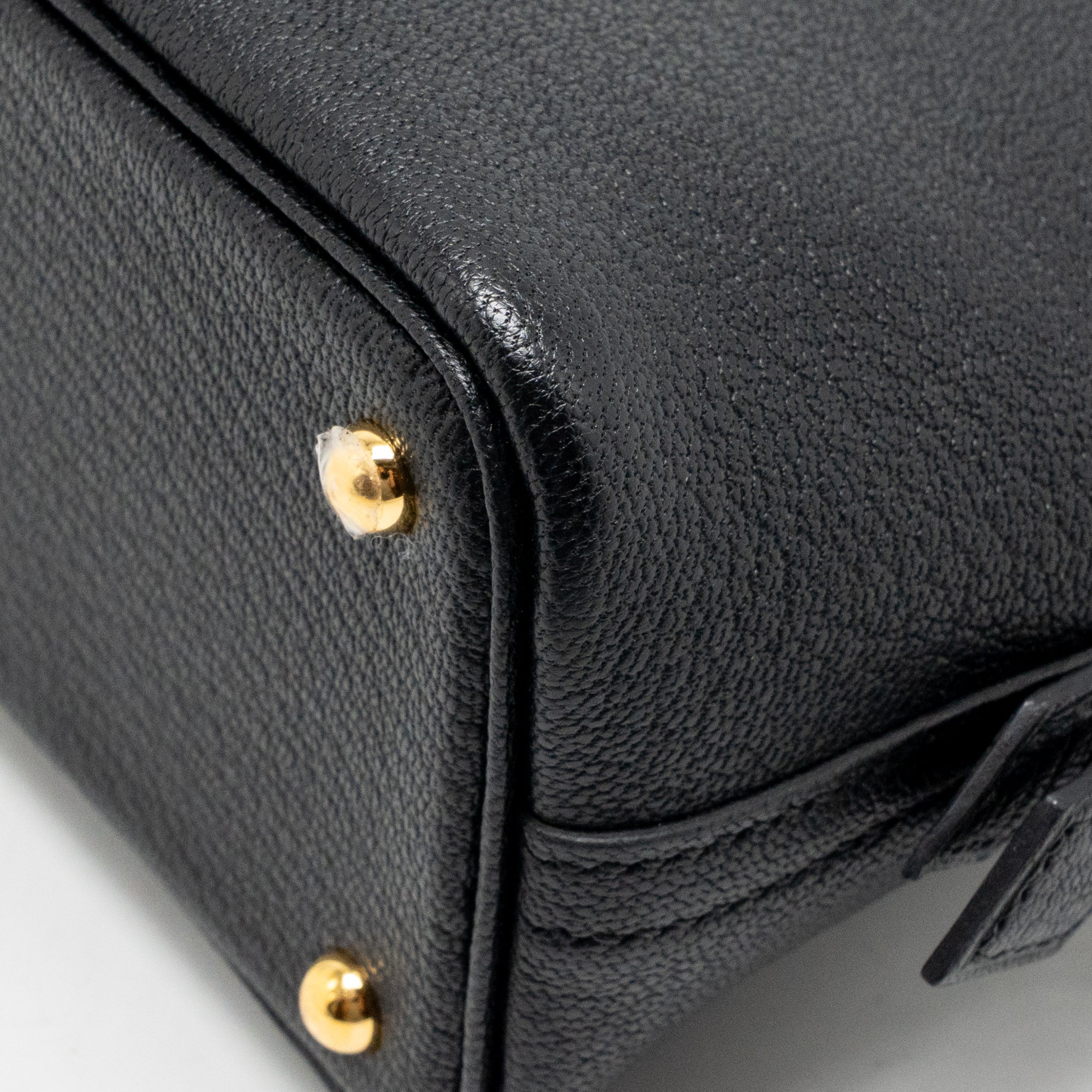 HERMES MINI BOLIDE CHEVRE MYSORE BLACK GHW