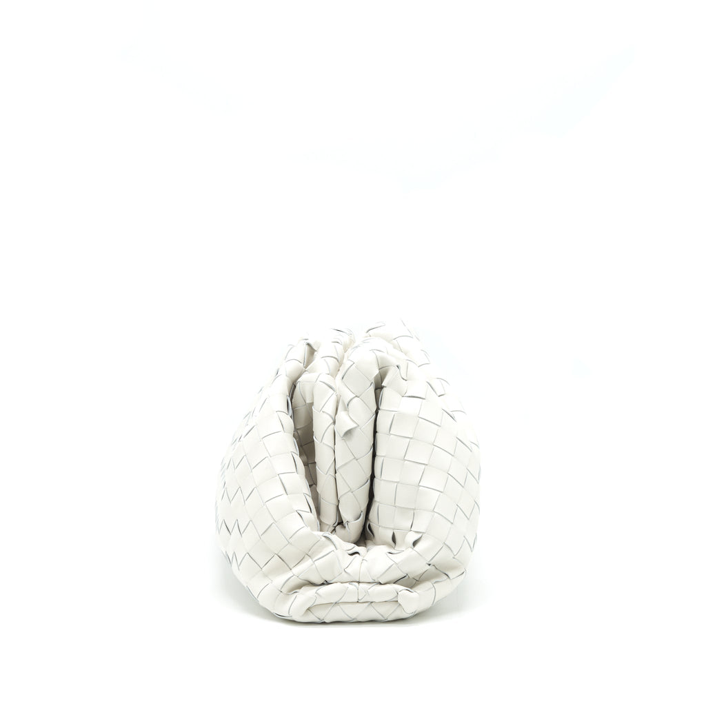 BOTTEGA VENETA INTRECCIATO POUCH IN WHITE