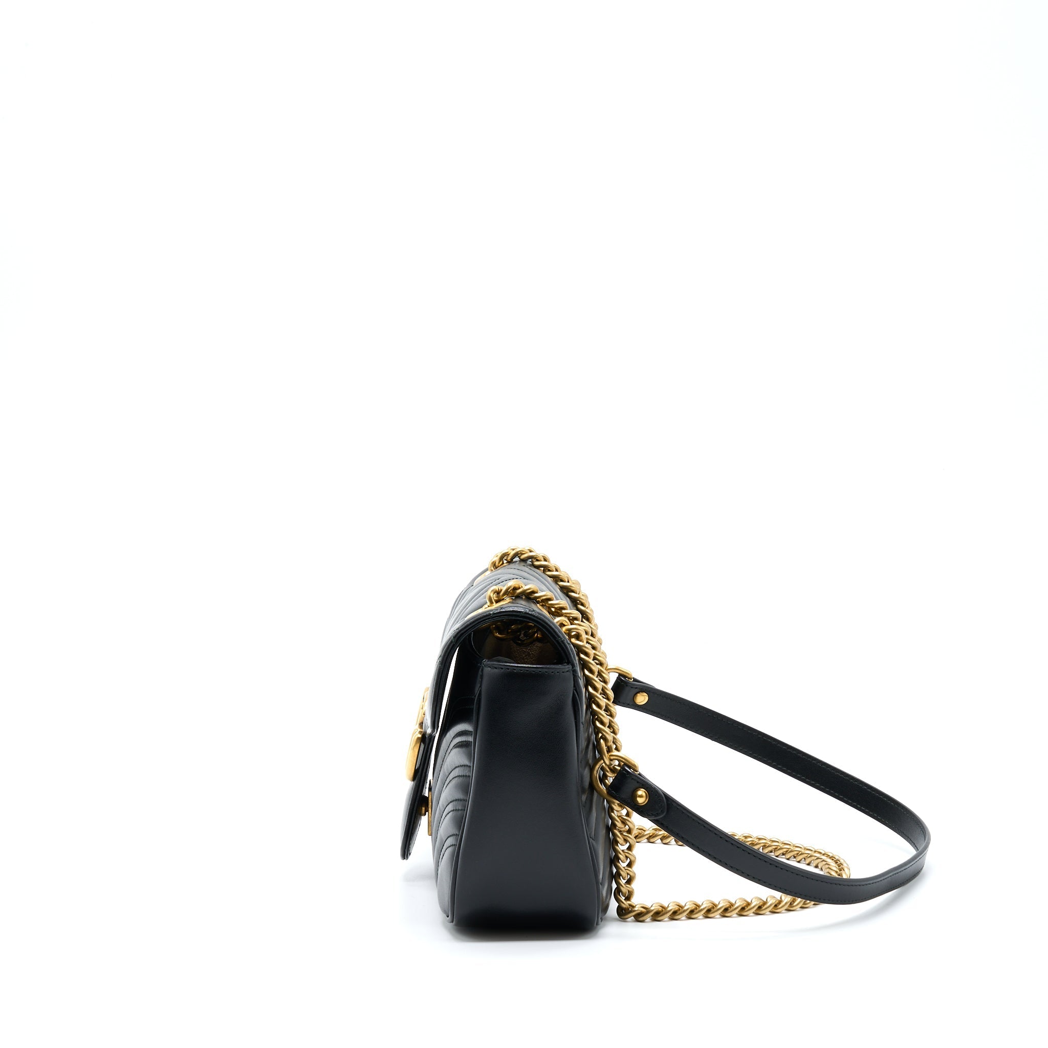 GUCCI SMALL MARMONT BLACK GHW