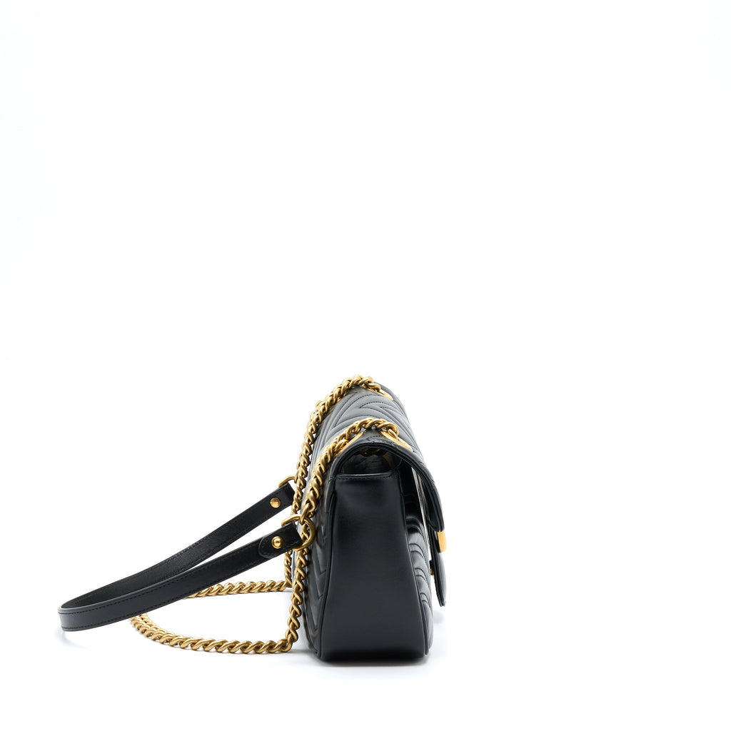 GUCCI SMALL MARMONT BLACK GHW