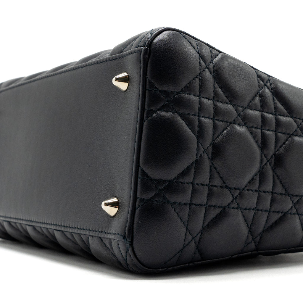 DIOR MEDIUM LADY DIOR LAMBSKIN BLACK SHW