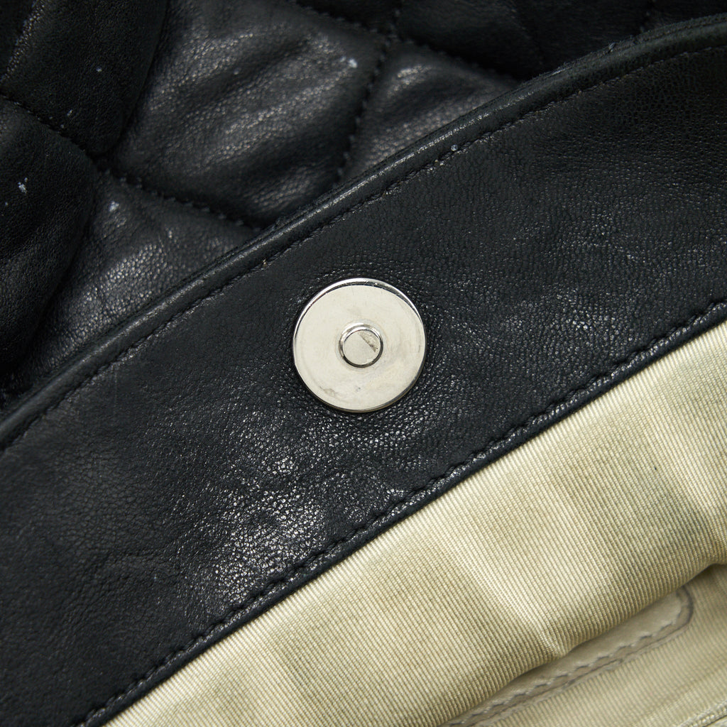 CHANEL QUILTED LEATHER WITH CHAIN SHOULDER BAG BLACK SHW