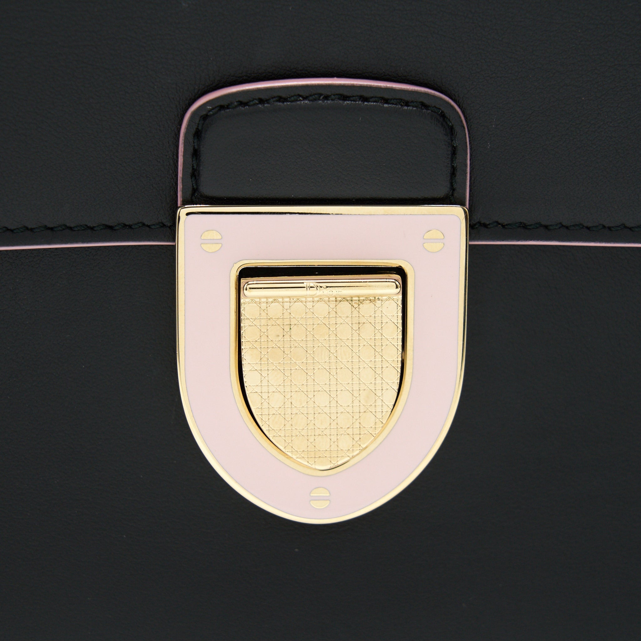 DIOR DIOREVER CLUTCH WITH STRAP PINK AND BLACK LGHW