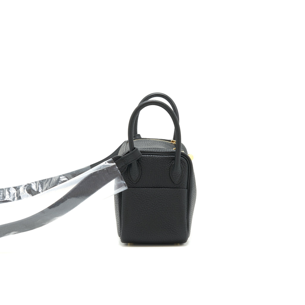 HERMES MINI LINDY BLACK GHW