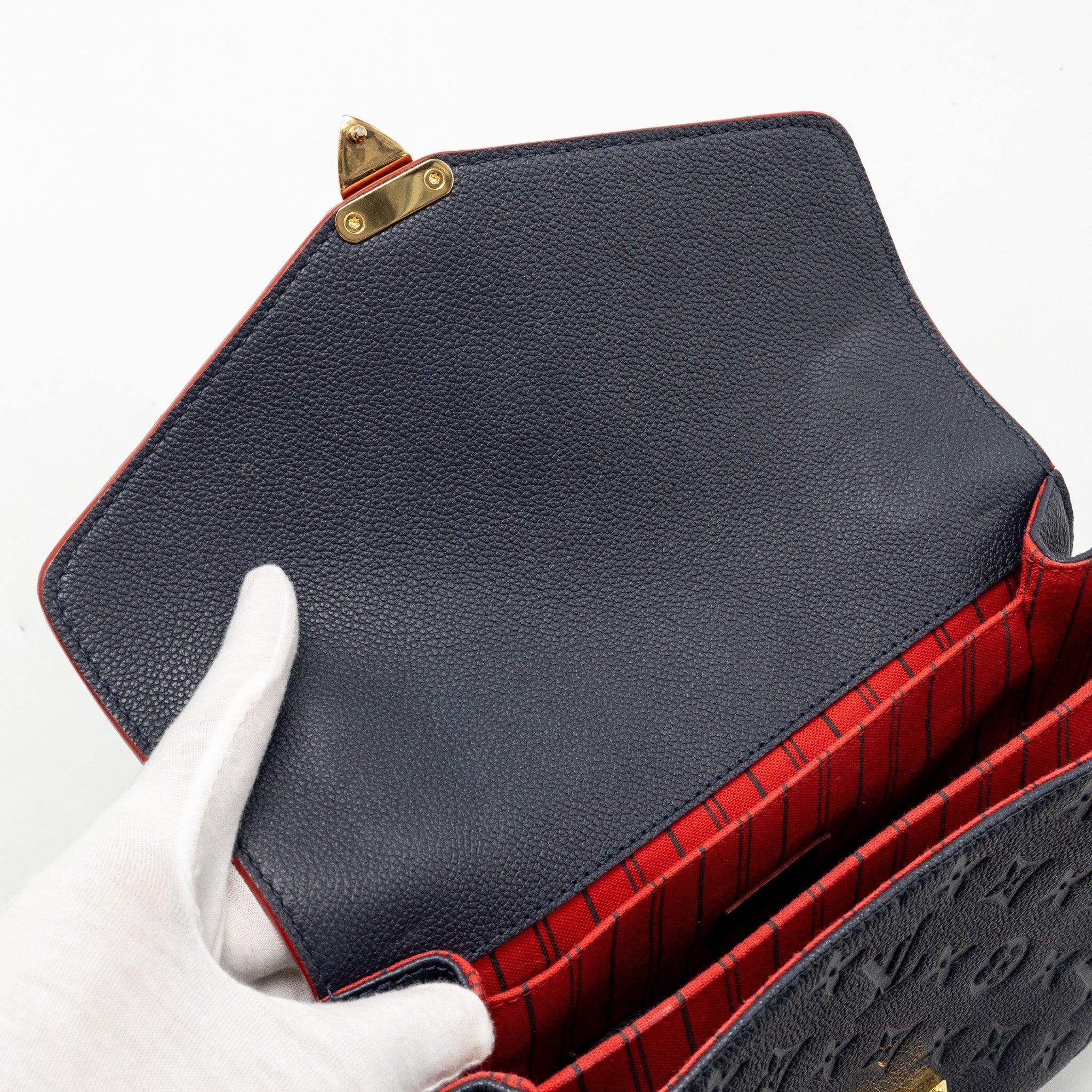 LOUIS VUITTON POCHETTE METIS MONOGRAM EMPREINTE MARINE/ROUGE GHW