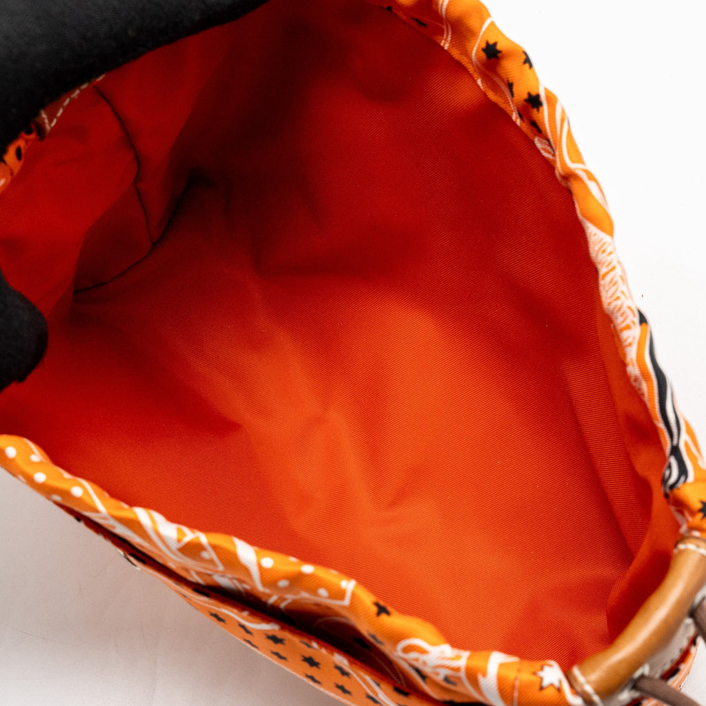 HERMES FOURBI 20 POUCH SILK / NYLON ORANGE SHW
