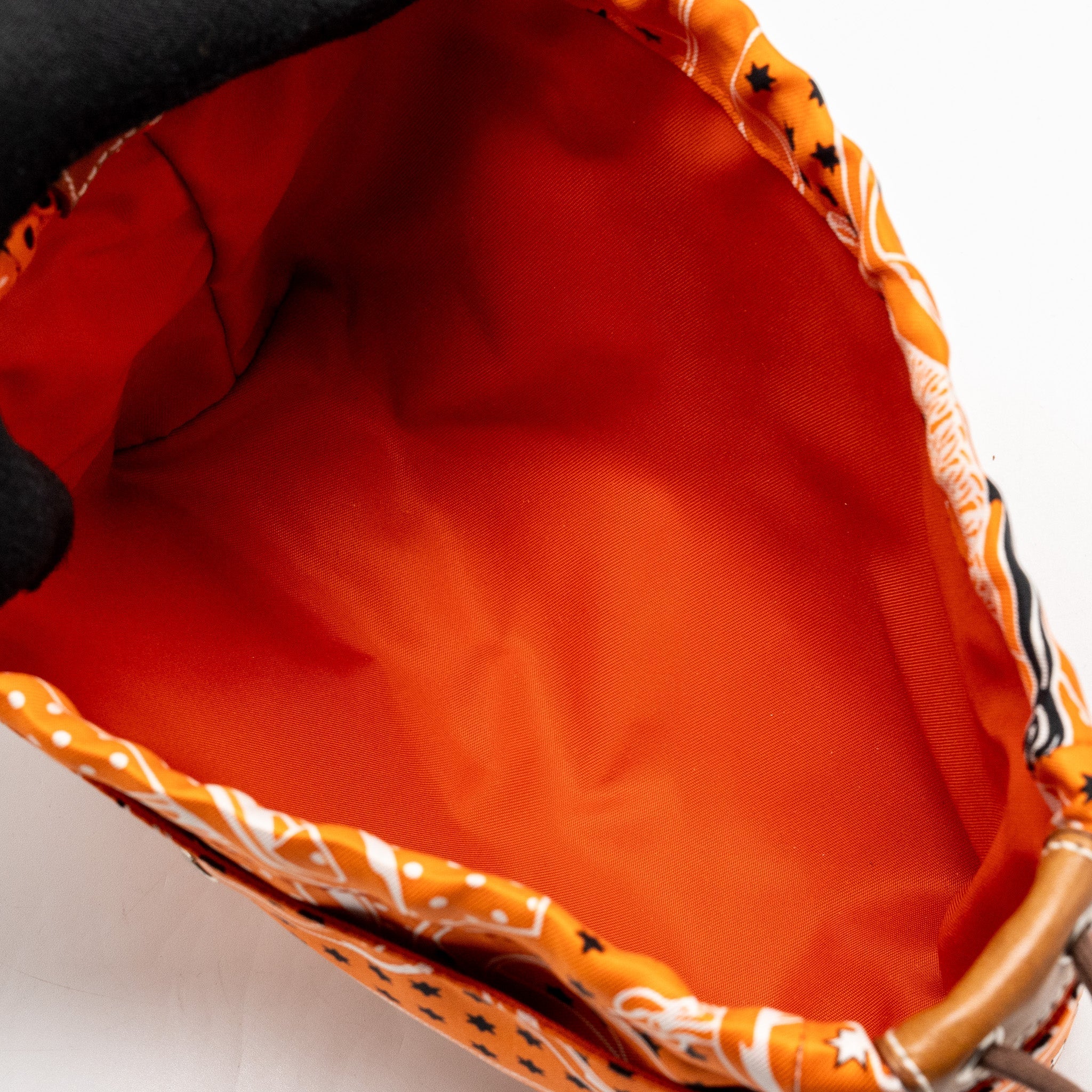 HERMES FOURBI 20 POUCH SILK / NYLON ORANGE SHW