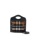 BURBERRY CHECK POCKET BAG CASHMERE/ LEATHER GHW