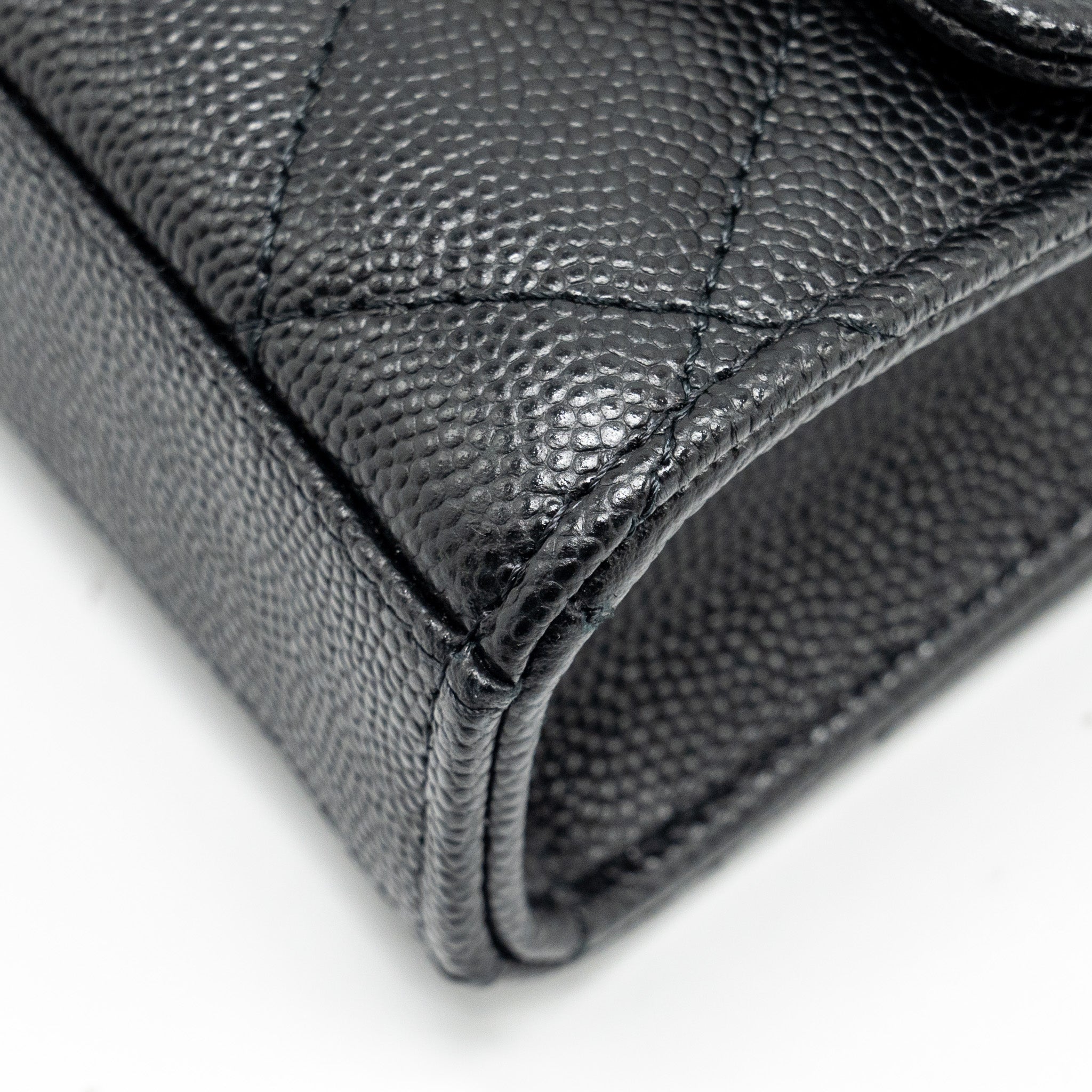 CHANEL MINI TOP HANDLE FLAP BAG CAVIAR BLACK LGHW (MICROCHIP)