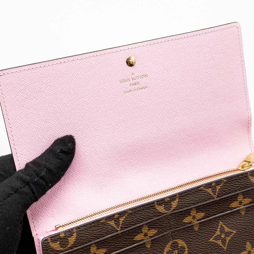 LOUIS VUITTON SARAH WALLET 2016 CHRISTMAS LIMITED EDITION MONOGRAM CANVAS ROSE BALLERINE GHW