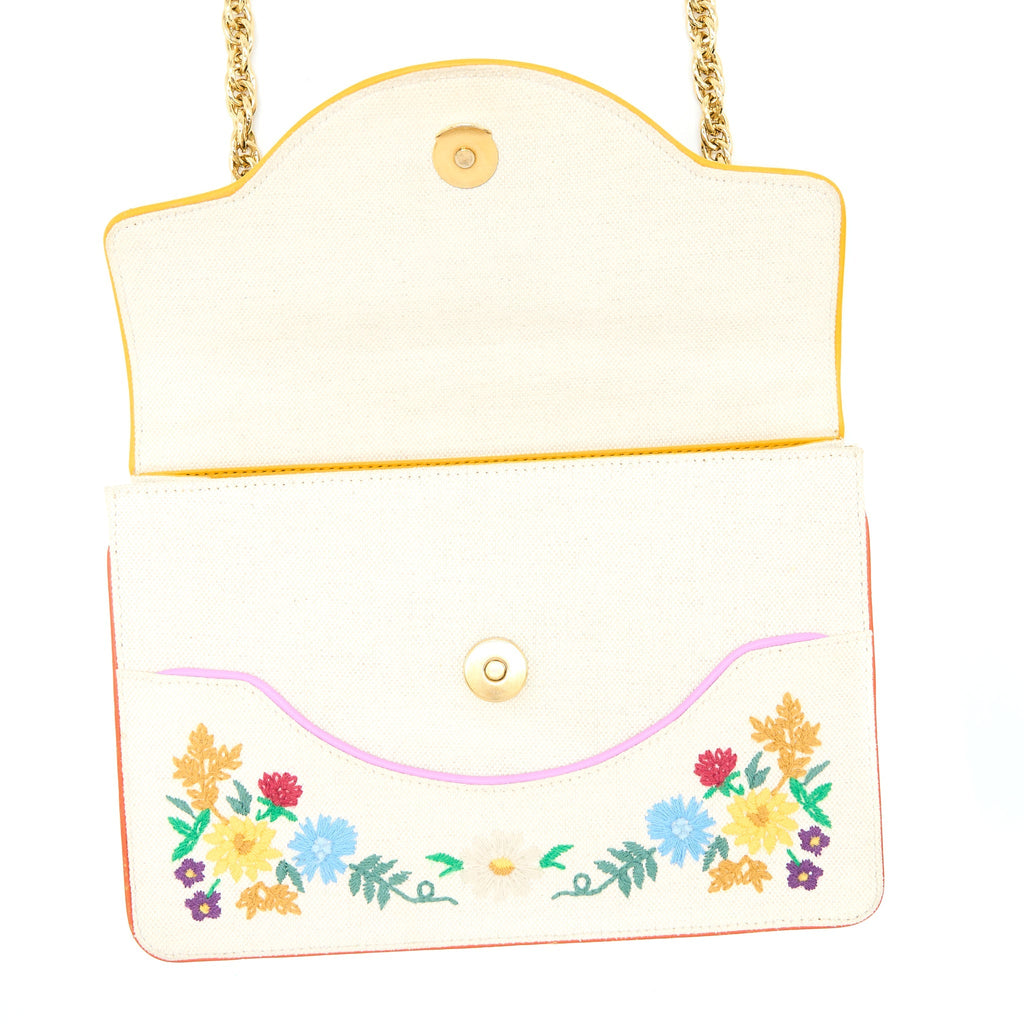 GUCCI CROSSBODY MULTICOLOUR PRINT FABRIC WHITE GHW