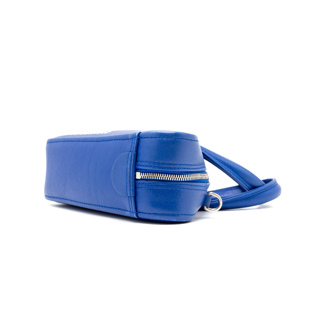 BALENCIAGA TRIANGLE DUFFLE BAG CALFSKIN BLUE SHW
