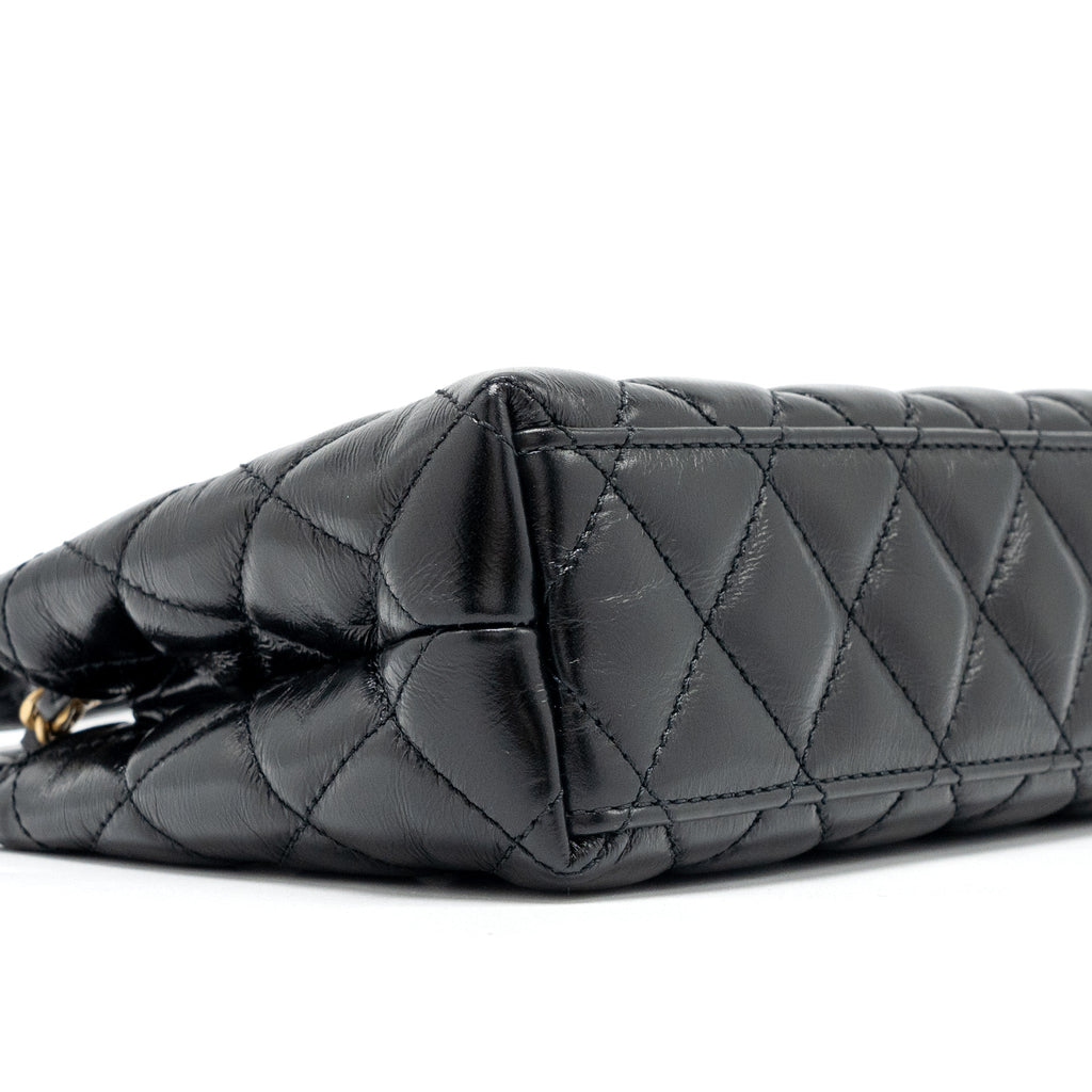 CHANEL MINI KELLY SHOPPING TOTE BAG CALFSKIN GHW (MICROCHIP)