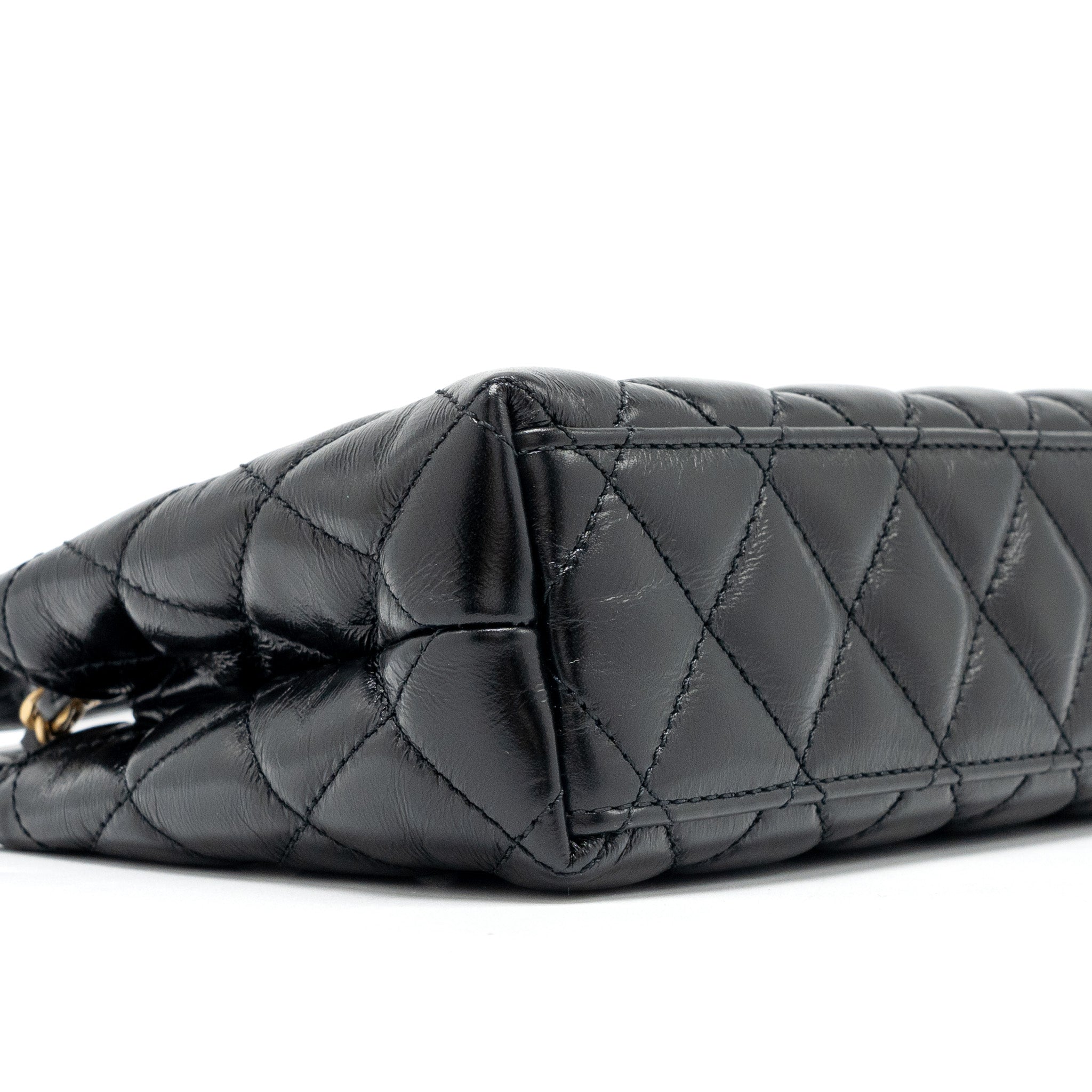CHANEL MINI KELLY SHOPPING TOTE BAG CALFSKIN GHW (MICROCHIP)