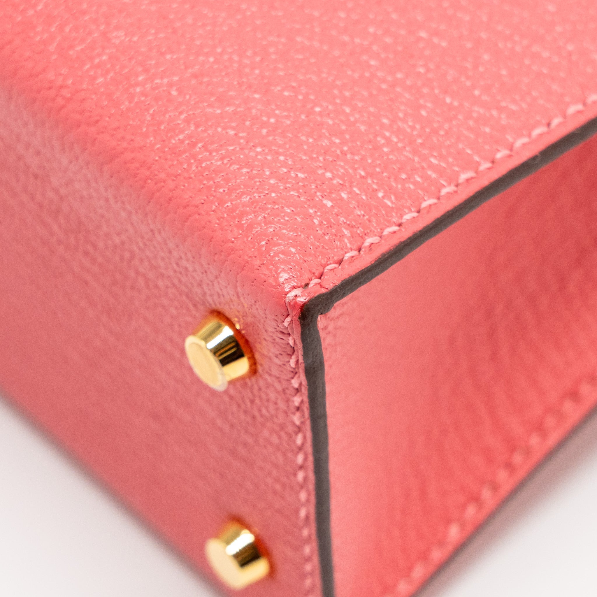 HERMES MINI KELLY II CHÈVRE MYSORE ROSE AZALEE GHW