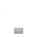 CHANEL BOY FLAP CARD HOLDER CAVIAR LIGHT GREY LGHW