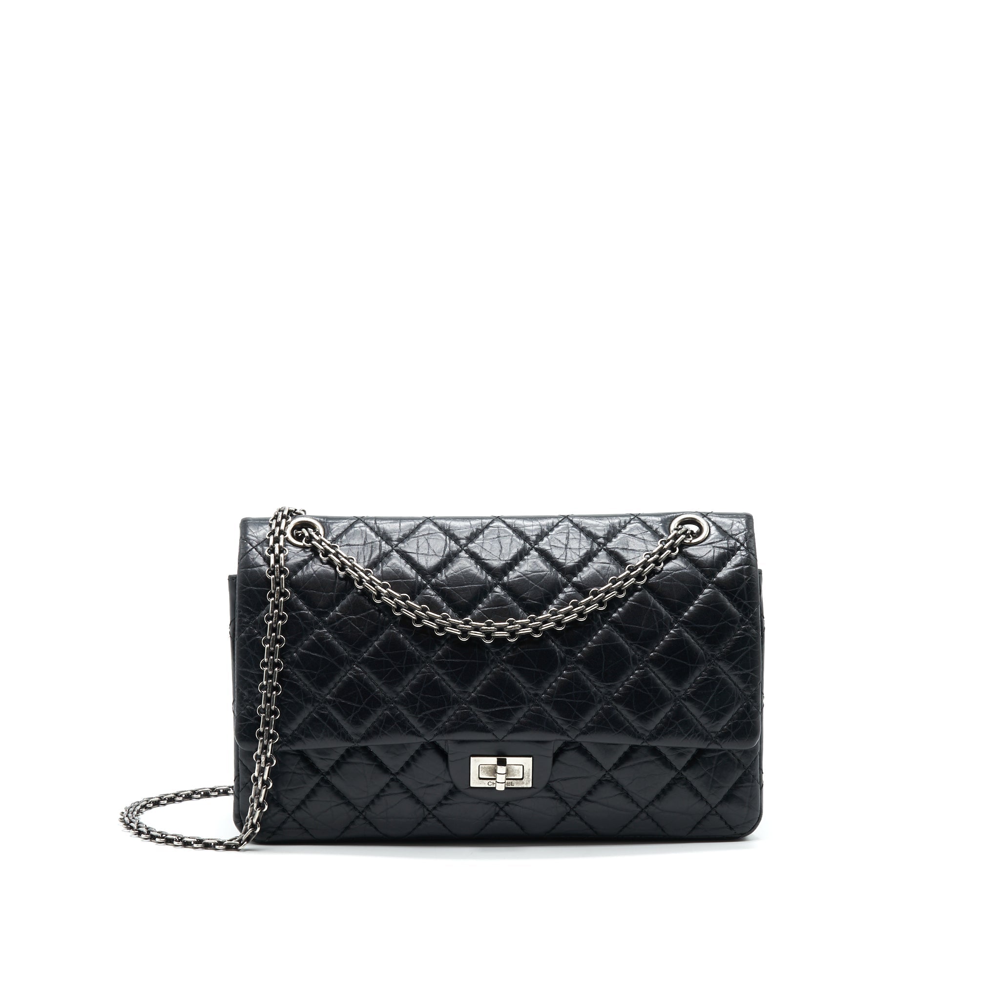 CHANEL REISSUE 226 IN BLACK RUTHENIUM SILVER HARDWARE