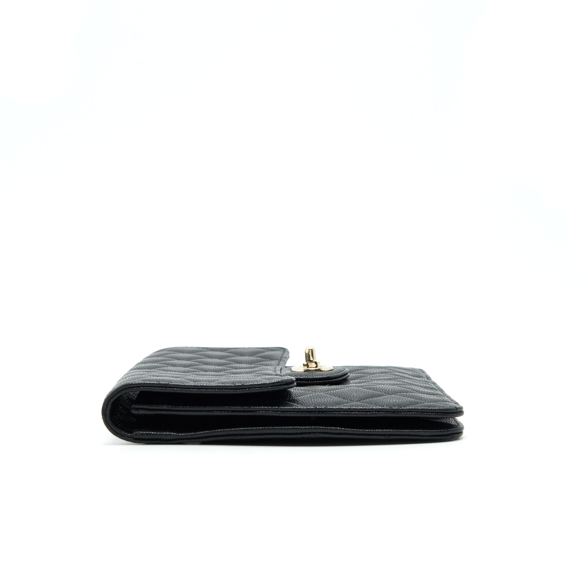 CHANEL FLAP CASE BLACK CAVIAR LGHW