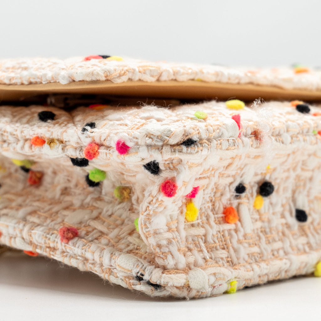 CHANEL 19S WALLET ON CHAIN/O MINI BAG TWEED MULTICOLOUR LGHW
