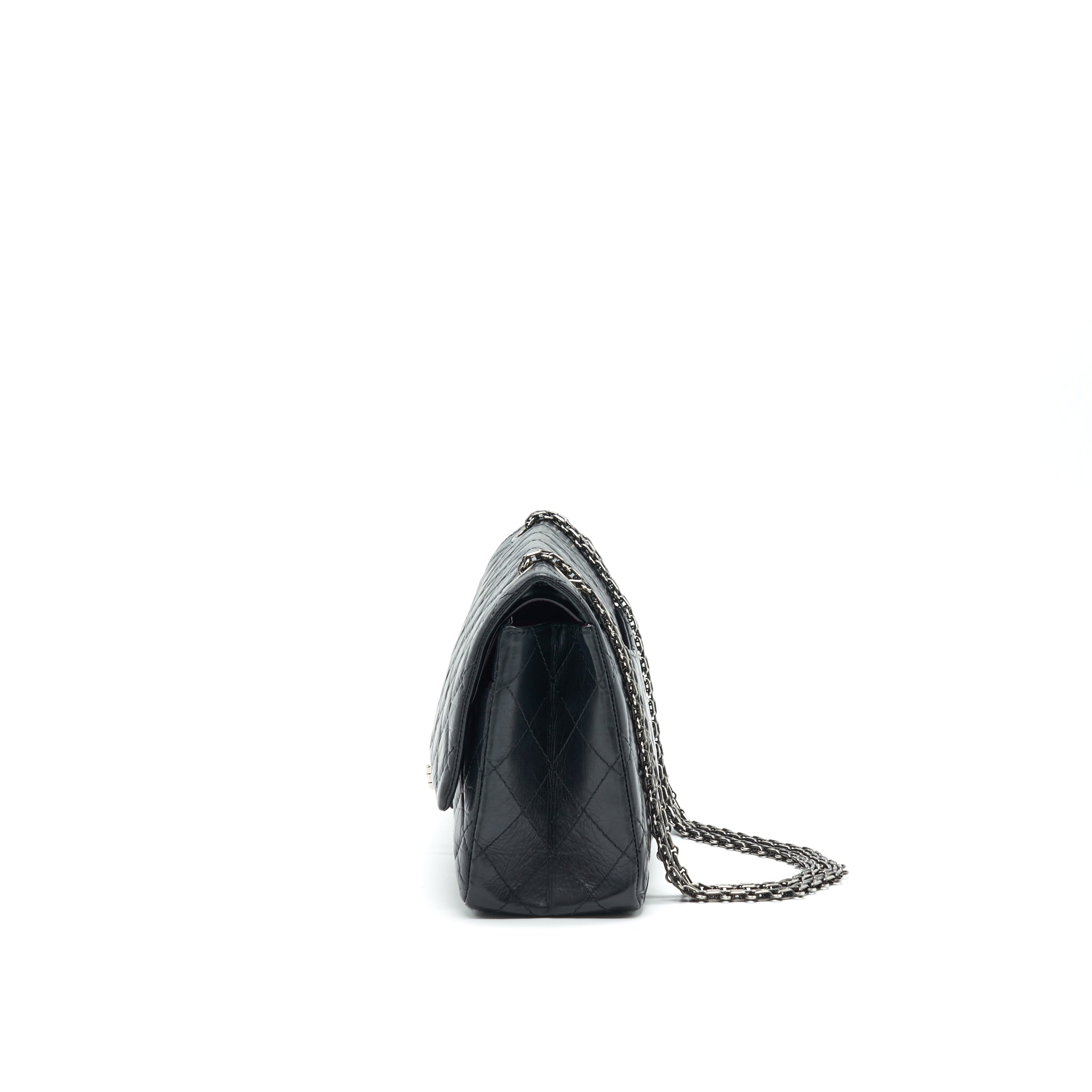CHANEL REISSUE 226 IN BLACK RUTHENIUM SILVER HARDWARE
