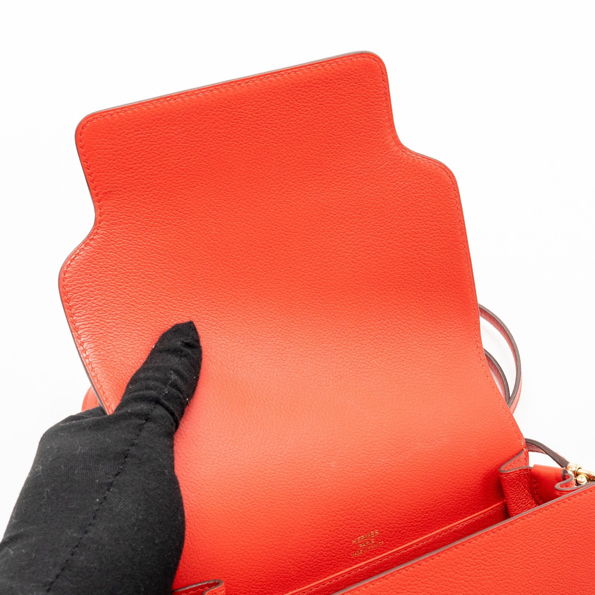 HERMES MINI ROULIS EVERCOLOR S3 ROUGE DE COEUR LGHW