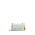 CHANEL 23C PEARL CRUSH MINI RECTANGULAR LAMBSKIN LIGHT GREY BRUSHED GHW (MICROCHIP)