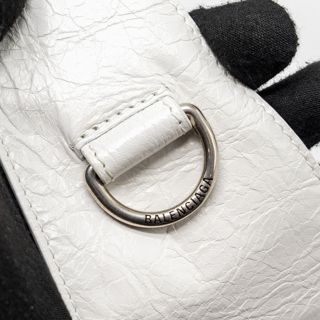BALENCIAGA SUPERBUSY XS SLING BAG CALFSKIN OPTIC WHITE SHW
