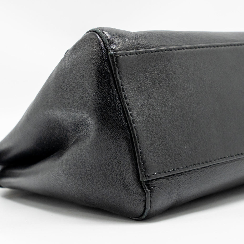 FENDI MINI PEEKABOO LAMBSKIN BLACK GHW