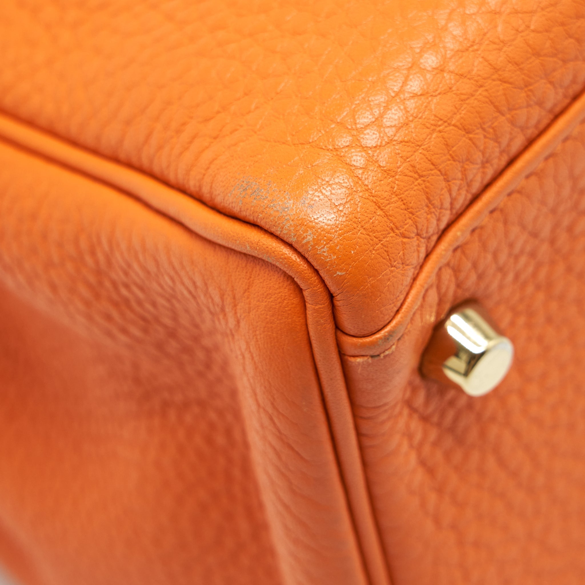 HERMES KELLY 35 CLEMENCE ORANGE GHW