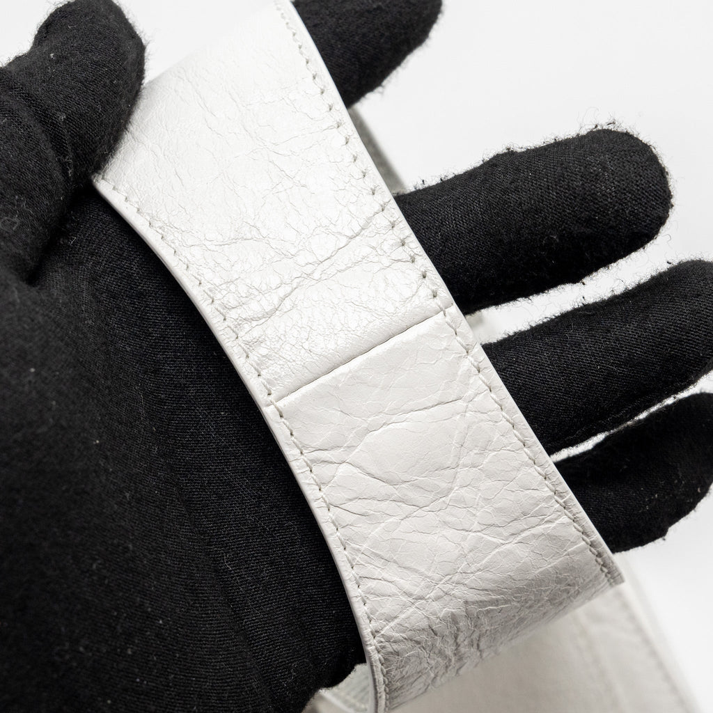 BALENCIAGA SUPERBUSY XS SLING BAG CALFSKIN OPTIC WHITE SHW