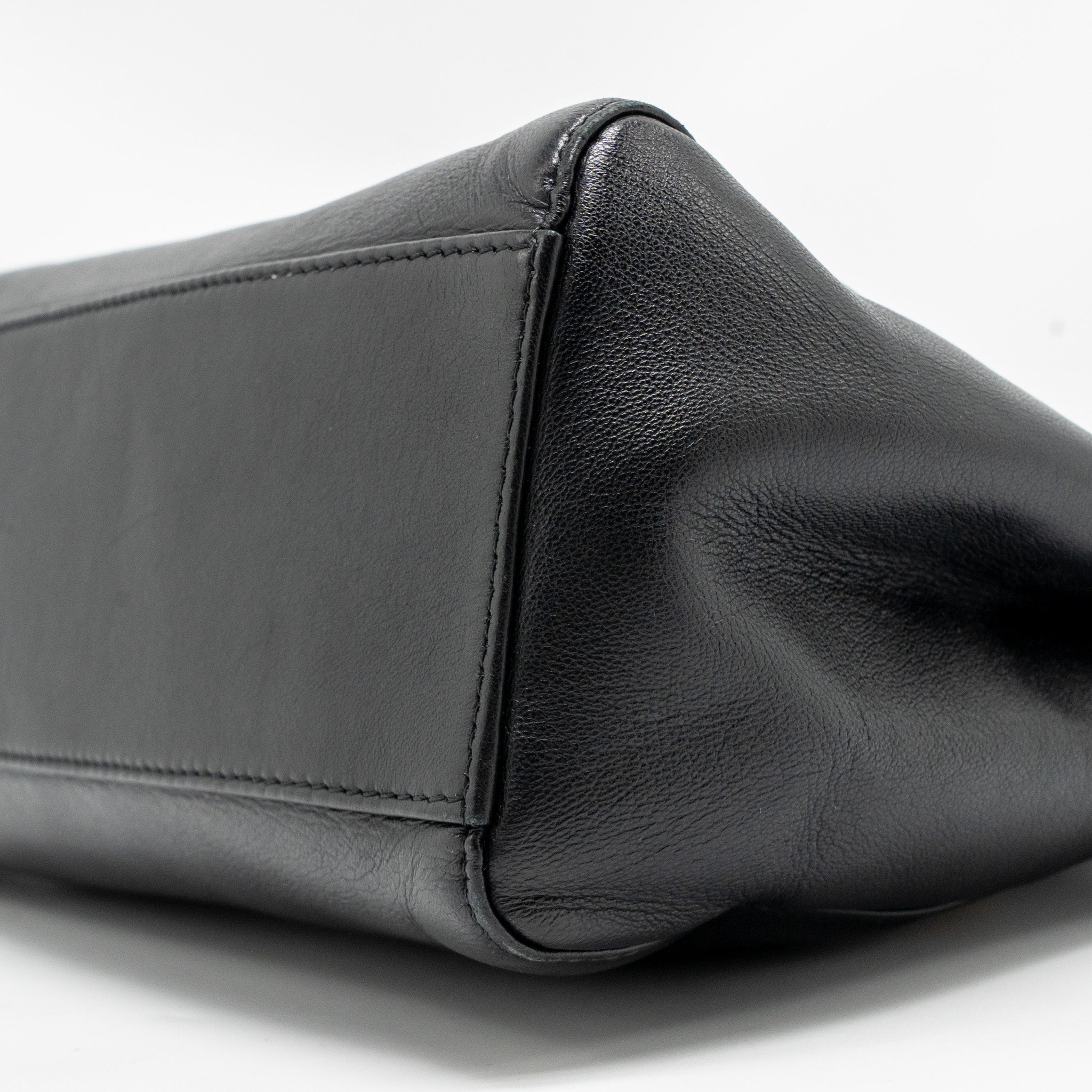 FENDI MINI PEEKABOO LAMBSKIN BLACK GHW